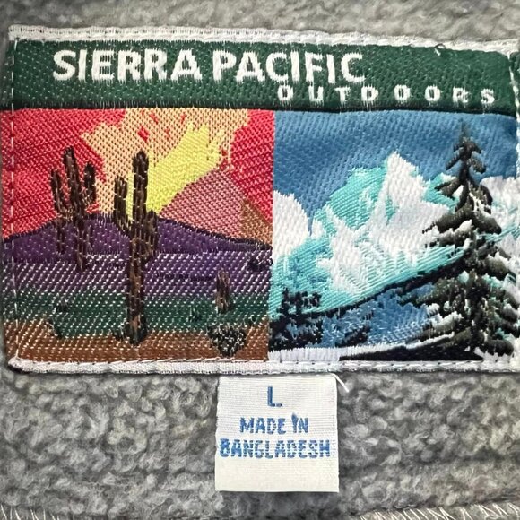 Size Large Light Gray Full Zip Fleece Jacket Road Chasers Motorcycle Logo - Picture 7 of 9